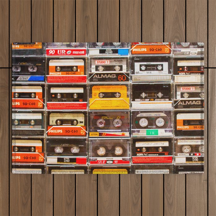 Something Nostalgic V - Music - Global Language #decor #society6 #buyart Outdoor Rug Gallery Image 1