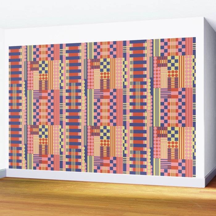 Geometric Composition Colorful Wall Mural Gallery Image 2