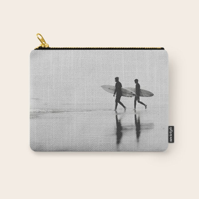Surf Shadows - Monochrome Ocean Photography Carry All Pouch Gallery Image 1