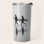 Surf Shadows - Monochrome Ocean Photography Travel Mug Gallery Image 2
