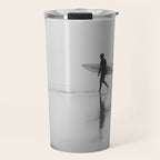 Surf Shadows - Monochrome Ocean Photography Travel Mug Gallery Image 1