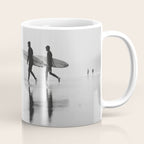 Surf Shadows - Monochrome Ocean Photography Coffee Mug Gallery Image 1