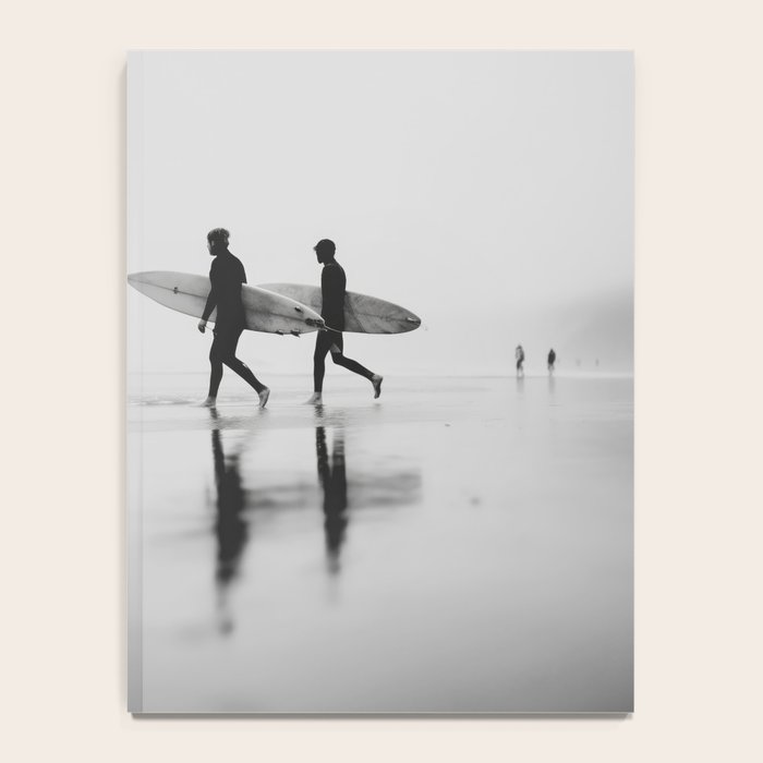 Surf Shadows - Monochrome Ocean Photography Notebook Gallery Image 4