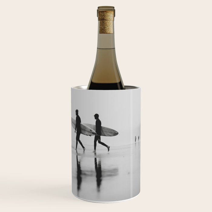 Surf Shadows - Monochrome Ocean Photography Wine Chiller Gallery Image 3