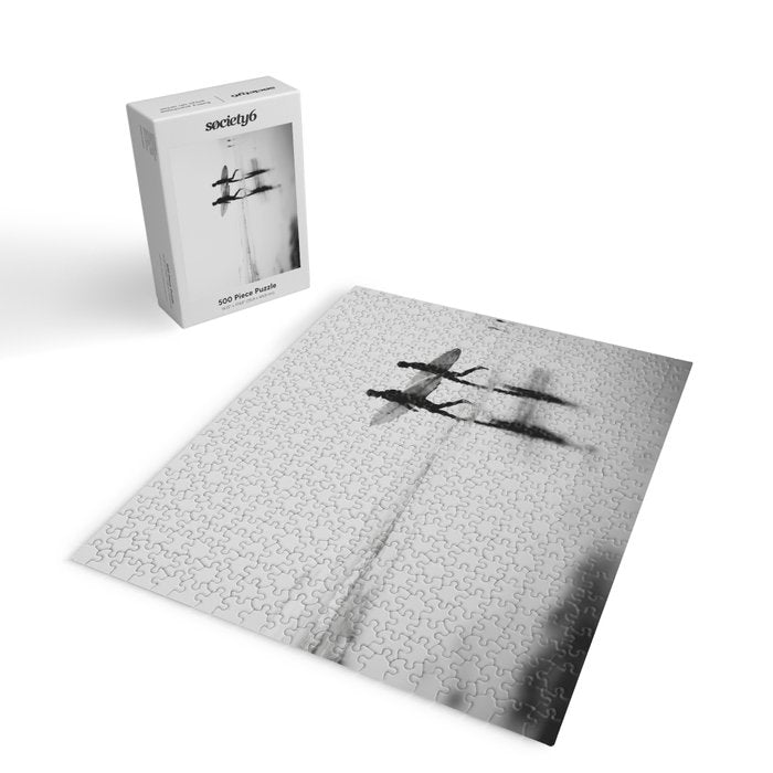 Surf Shadows - Monochrome Ocean Photography Jigsaw Puzzle Gallery Image 2