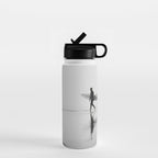 Surf Shadows - Monochrome Ocean Photography Water Bottle Gallery Image 1