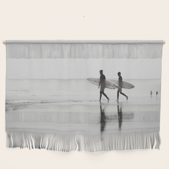 Surf Shadows - Monochrome Ocean Photography Wall Hanging Gallery Image 1