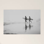 Surf Shadows - Monochrome Ocean Photography Welcome Mat Gallery Image 1