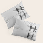Surf Shadows - Monochrome Ocean Photography Pillow Sham Gallery Image 3