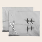 Surf Shadows - Monochrome Ocean Photography Placemat Gallery Image 1