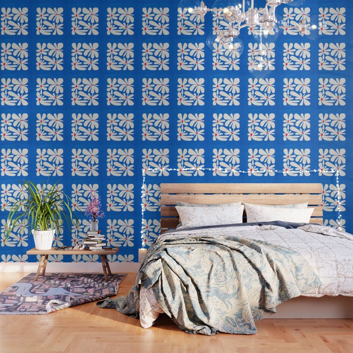 Bloom: Cobalt Blue Matisse Color Series 02 Wallpaper Gallery Image 1