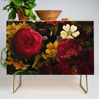 Dutch Midnight Vintage Red Roses Garden Credenza Gallery Image 1