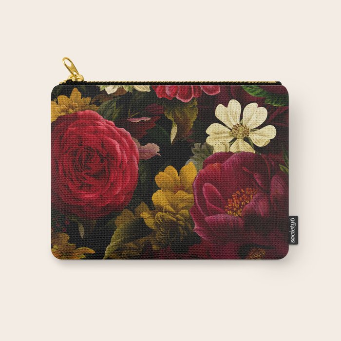Dutch Midnight Vintage Red Roses Garden Carry All Pouch Gallery Image 1