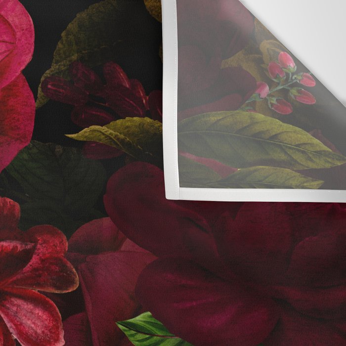 Dutch Midnight Vintage Red Roses Garden Wall Tapestry Gallery Image 3