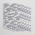 Atlantic fish blue Wrapping Paper Gallery Image 3