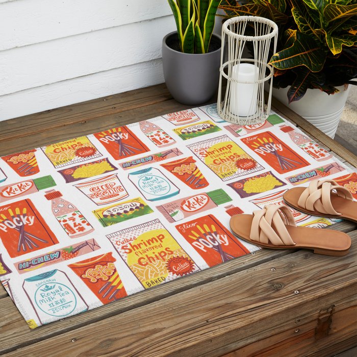 Asian Snacks Outdoor Rug Gallery Image 2