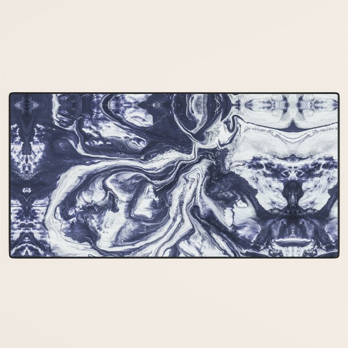Marble indigo Desk Mat Gallery Image 3