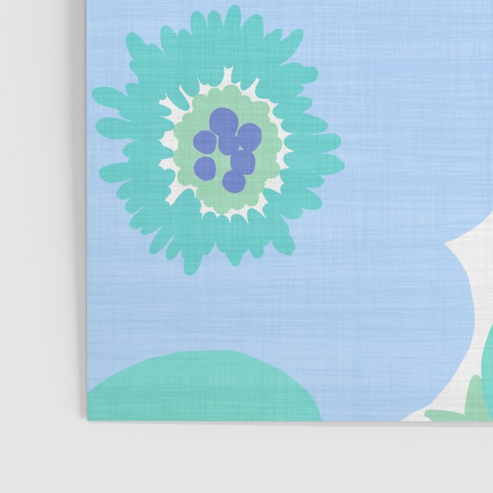 Bright Summer Floral Mid-Century Style Flower Pattern Poster Gallery Image 3