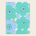 Bright Summer Floral Mid-Century Style Flower Pattern Poster Gallery Image 4