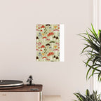 Whimsical Forest Mushrooms Pattern Poster Gallery Image 2