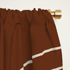 Minimal Line Curvature XIX Brick Red Mid Century Modern Arch Abstract Window Curtain Gallery Image 2
