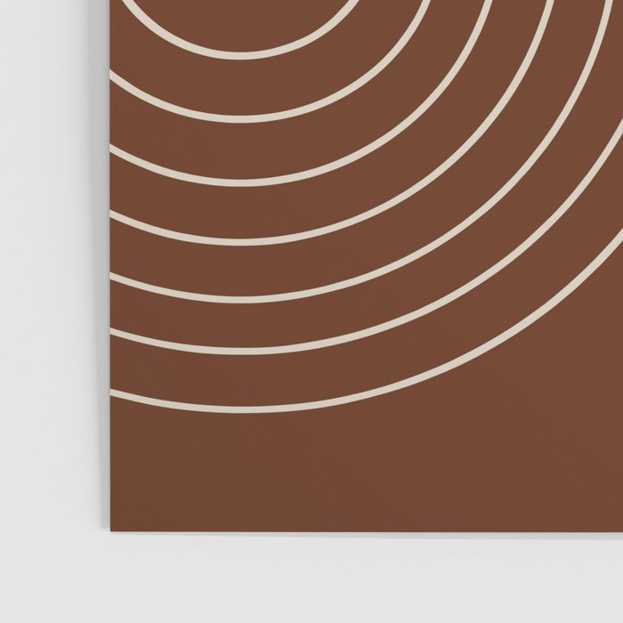 Minimal Line Curvature XIX Brick Red Mid Century Modern Arch Abstract Poster Gallery Image 3