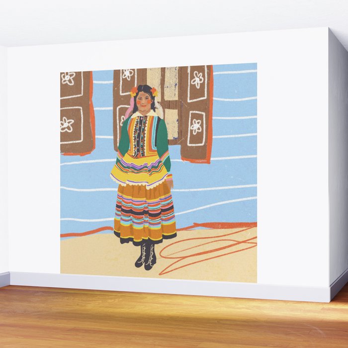Folk heroine portraitgigi-rosado, Wall Mural Gallery Image 2