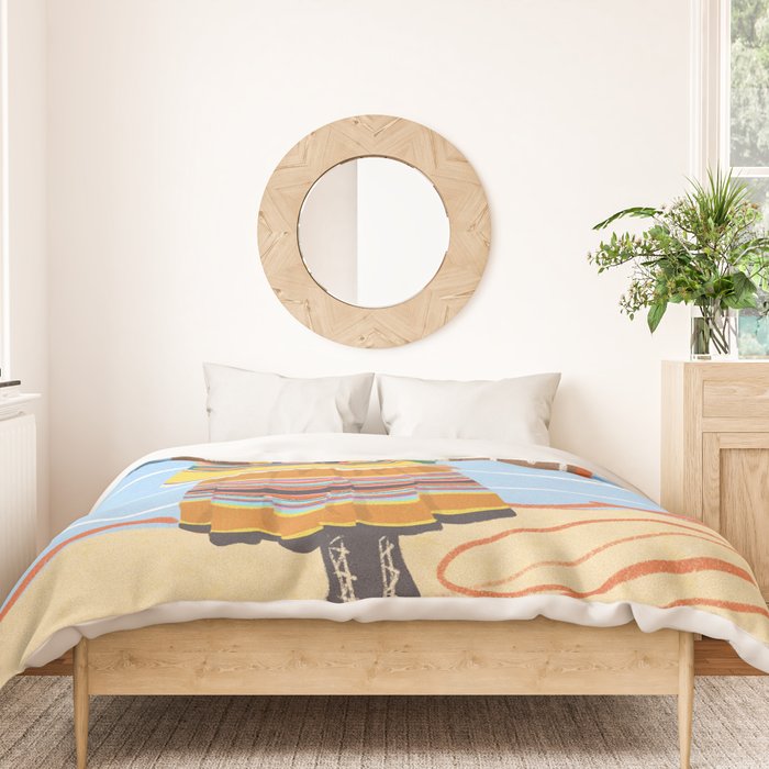 Folk heroine portraitgigi-rosado, Duvet Cover Gallery Image 3