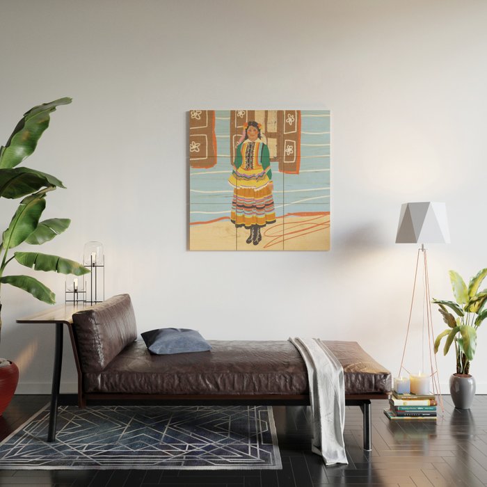 Folk heroine portraitgigi-rosado, Wood Wall Art Gallery Image 2