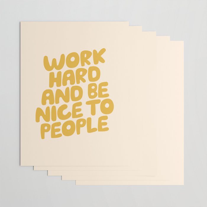 Work Hard and Be Nice to People Wrapping Paper Gallery Image 3