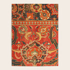 Red Arabic Rug I // 17th Century Colorful Firey Red Light Teal Sapphire Navy Blue Ornate Pattern Poster Gallery Image 4