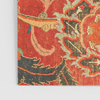 Red Arabic Rug I // 17th Century Colorful Firey Red Light Teal Sapphire Navy Blue Ornate Pattern Poster Gallery Image 3