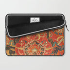 Red Arabic Rug I // 17th Century Colorful Firey Red Light Teal Sapphire Navy Blue Ornate Pattern Laptop Sleeve Gallery Image 2