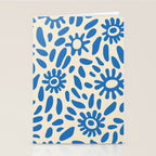 Abstract blue nature flower art pattern Stationery Card Gallery Image 2