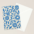Abstract blue nature flower art pattern Stationery Card Gallery Image 2