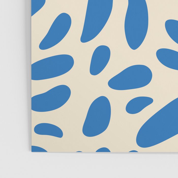 Abstract blue nature flower art pattern Poster Gallery Image 3