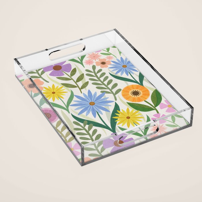 Wildflower Garden - Light Acrylic Tray Gallery Image 1