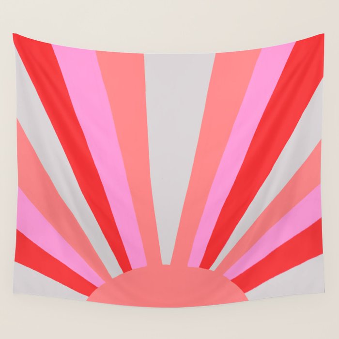 sunshine state, coral Wall Tapestry Gallery Image 1