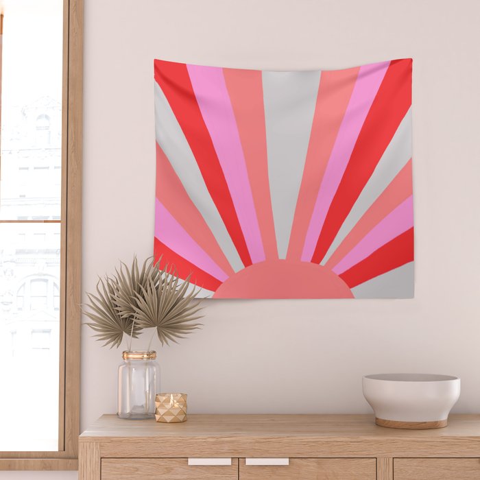sunshine state, coral Wall Tapestry Gallery Image 2
