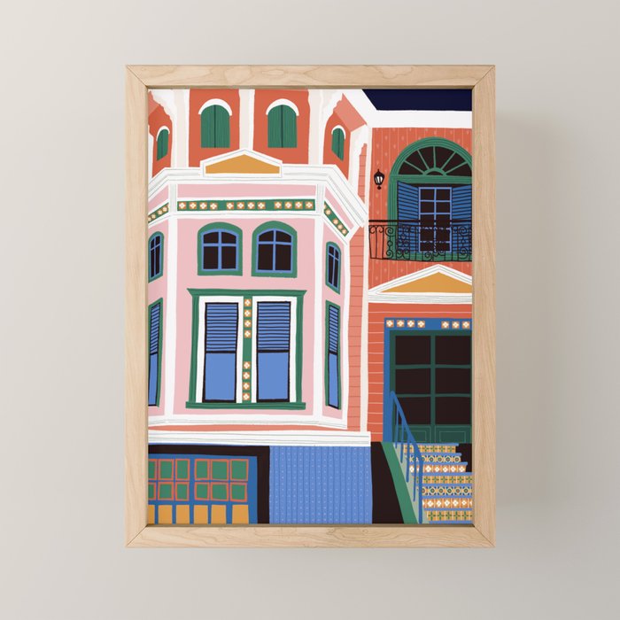 San Francisco victorian house Mini Art Print Gallery Image 1
