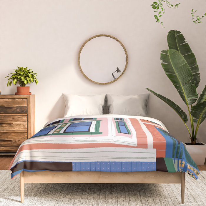 San Francisco victorian house Comforter Gallery Image 3