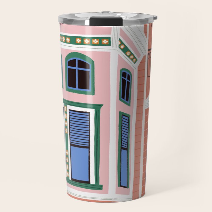 San Francisco victorian house Travel Mug Gallery Image 1