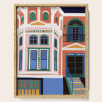 San Francisco victorian house Serving Tray Gallery Image 1