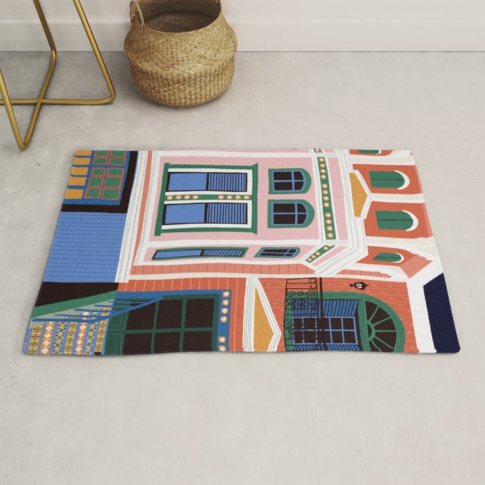 San Francisco victorian house Rug Gallery Image 1