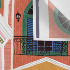 San Francisco victorian house Wall Tapestry Gallery Image 3