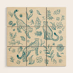 Cheetahs and Plants  Wood Wall Art Gallery Image 1
