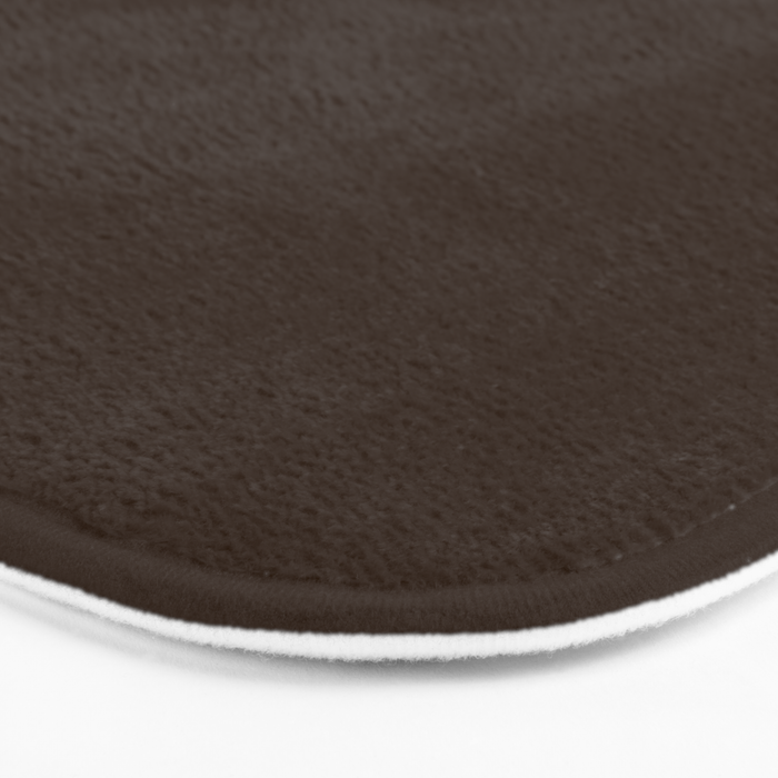 Minimal Monochrome Coal Dark Brown Bath Mat Gallery Image 3