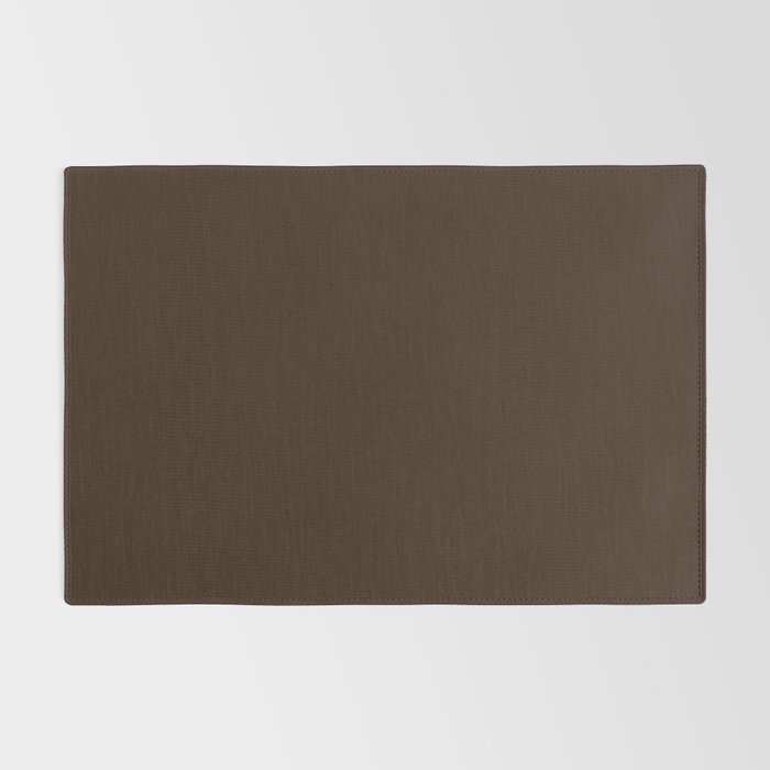 Minimal Monochrome Coal Dark Brown Rug Gallery Image 2