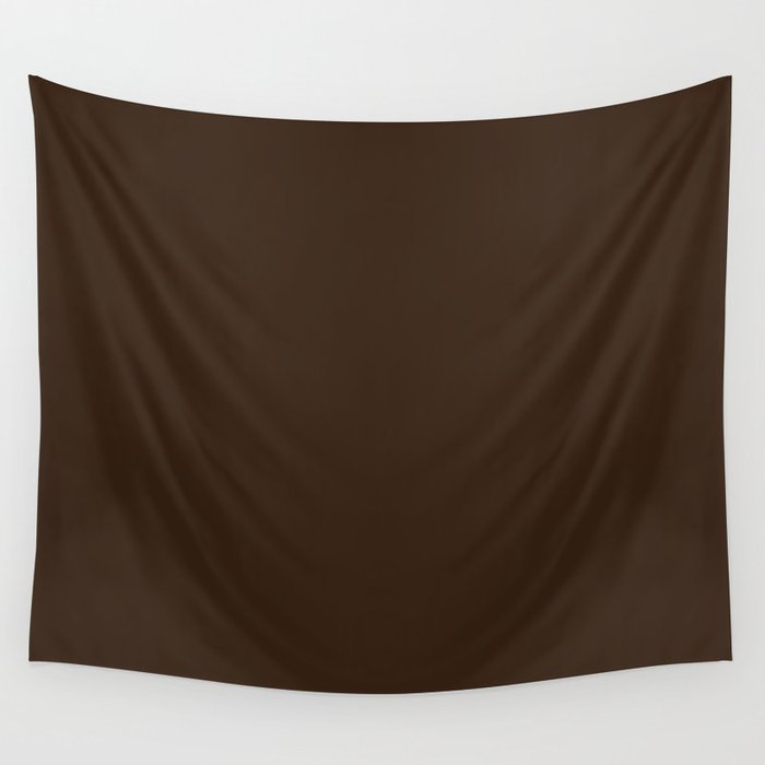 Minimal Monochrome Coal Dark Brown Wall Tapestry Gallery Image 1