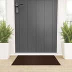 Minimal Monochrome Coal Dark Brown Welcome Mat Gallery Image 3
